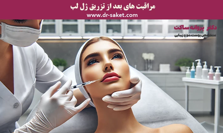 مراقبت های بعد از تزریق ژل لب